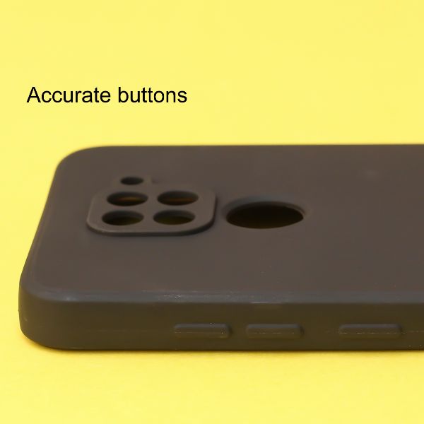 Black Candy Silicone Case for Redmi note 9 - The Hatke