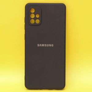 Black Candy Silicone Case for Samsung A71 - The Hatke
