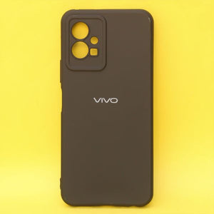 Black Candy Silicone Case for Vivo T1 5G - The Hatke