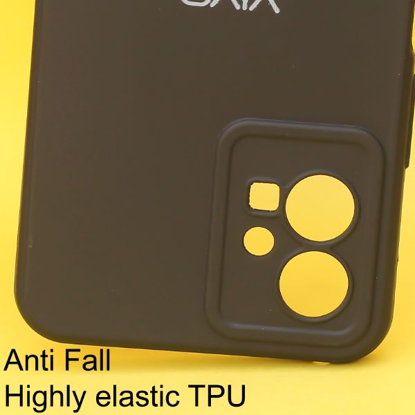 Black Candy Silicone Case for Vivo T1 5G - The Hatke