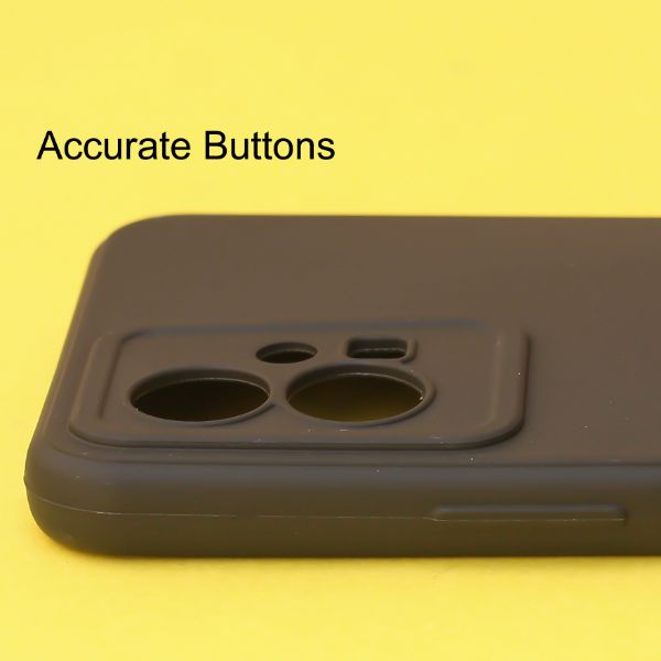 Black Candy Silicone Case for Vivo T1 5G - The Hatke