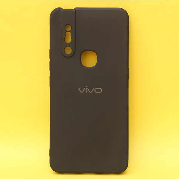 Black Candy Silicone Case for Vivo V15 - The Hatke