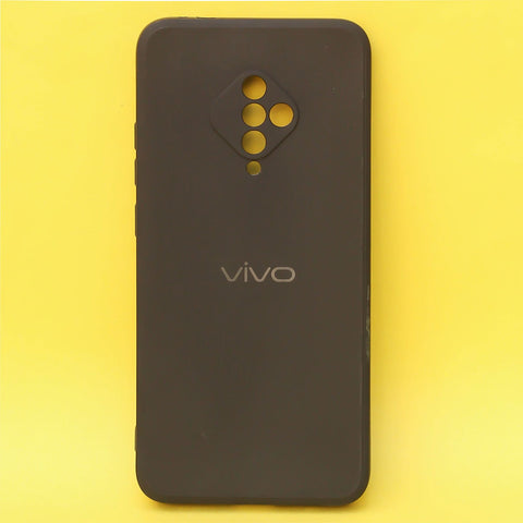 Black Candy silicone Case for Vivo S1 Pro - The Hatke