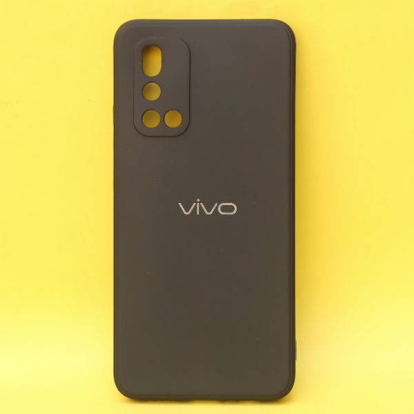 Black Candy silicone Case for Vivo V19 - The Hatke