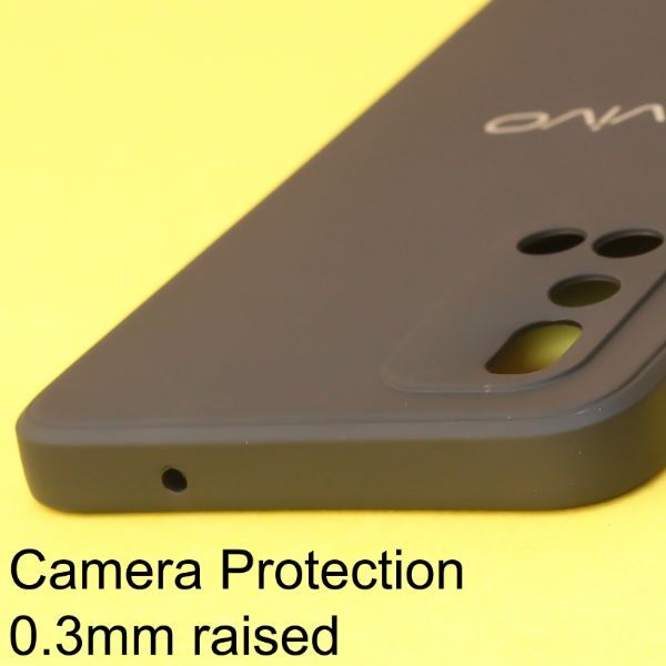 Black Candy silicone Case for Vivo V19 - The Hatke