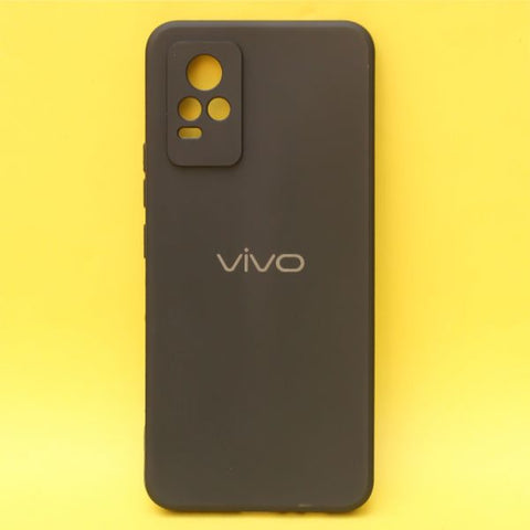 Black Candy silicone Case for Vivo V20 - The Hatke