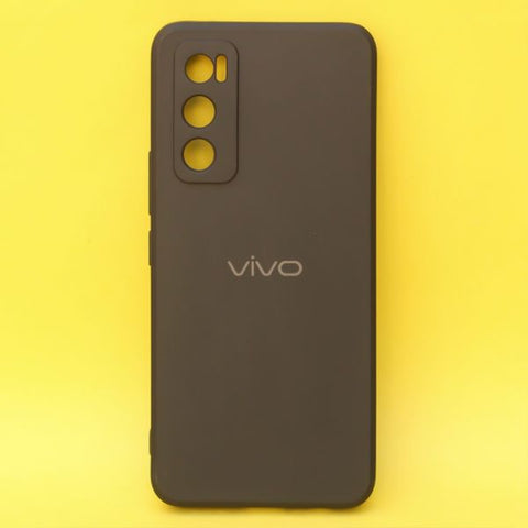 Black Candy silicone Case for Vivo V20 SE - The Hatke