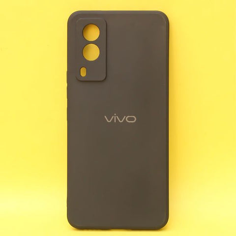 Black Candy silicone Case for Vivo V21E - The Hatke