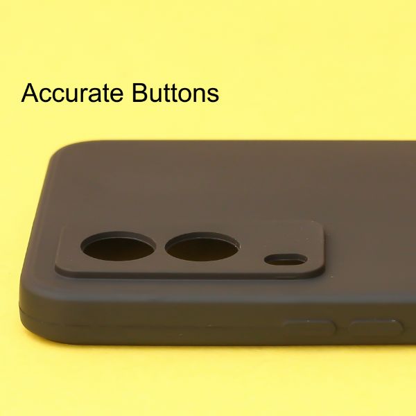 Black Candy silicone Case for Vivo V21E - The Hatke