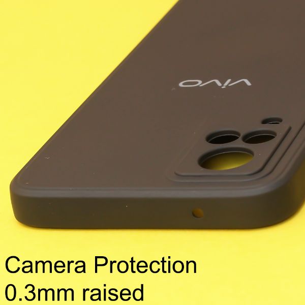 Black Candy silicone Case for Vivo V21 - The Hatke