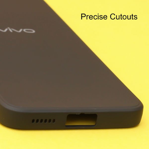 Black Candy silicone Case for Vivo V21 - The Hatke