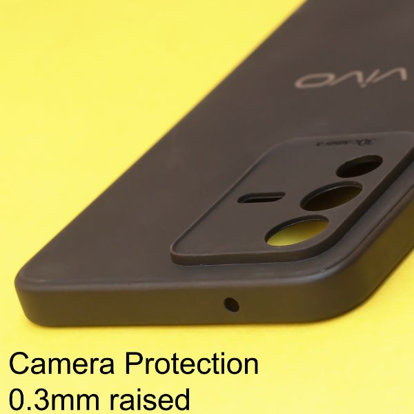 Black Candy silicone Case for Vivo V23 - The Hatke