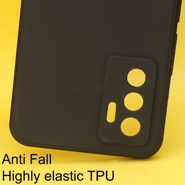 Black Candy silicone Case for Vivo V23e - The Hatke
