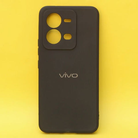 Black Candy silicone Case for Vivo V25 - The Hatke