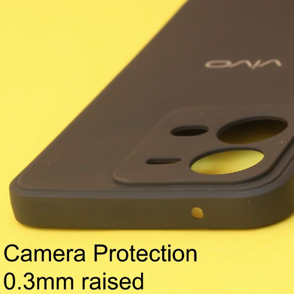 Black Candy silicone Case for Vivo V25 - The Hatke