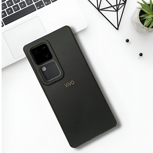 Black Candy silicone Case for Vivo V30 - The Hatke