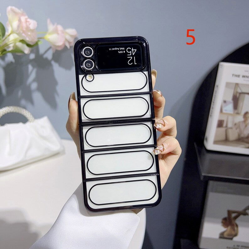 Black Chrome case for Samsung Galaxy Z FLIP 4 - The Hatke