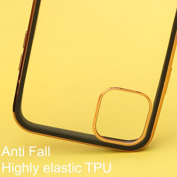 Black Electroplated Transparent Case for Apple iphone 11 Pro - The Hatke