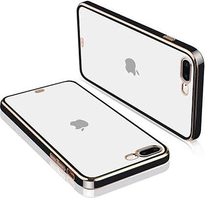 Black Electroplated Transparent Case for Apple iphone 7 Plus - The Hatke