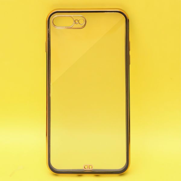 Black Electroplated Transparent Case for Apple iphone 7 Plus - The Hatke