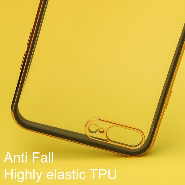 Black Electroplated Transparent Case for Apple iphone 7 Plus - The Hatke