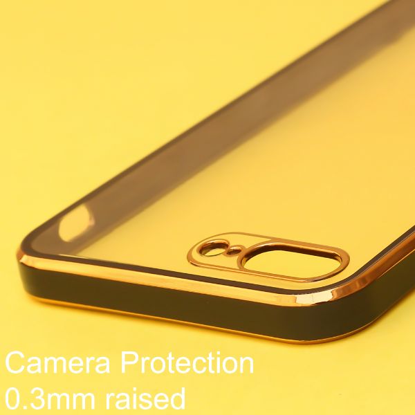 Black Electroplated Transparent Case for Apple iphone 7 Plus - The Hatke