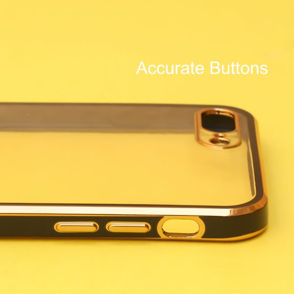 Black Electroplated Transparent Case for Apple iphone 7 Plus - The Hatke