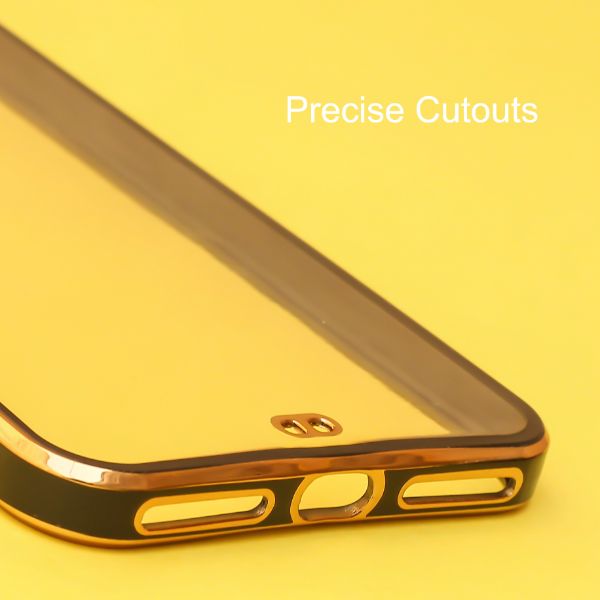 Black Electroplated Transparent Case for Apple iphone 7 Plus - The Hatke