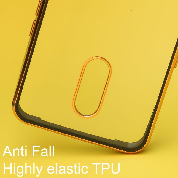 Black Electroplated Transparent Case for Oneplus 7 - The Hatke