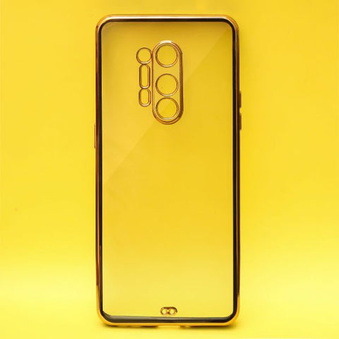 Black Electroplated Transparent Case for Oneplus 8 Pro - The Hatke