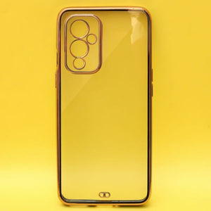 Black Electroplated Transparent Case for Oneplus 9 - The Hatke