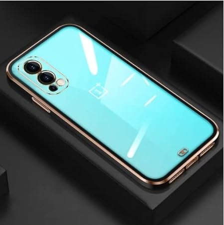 Black Electroplated Transparent Case for Oneplus Nord 2 - The Hatke