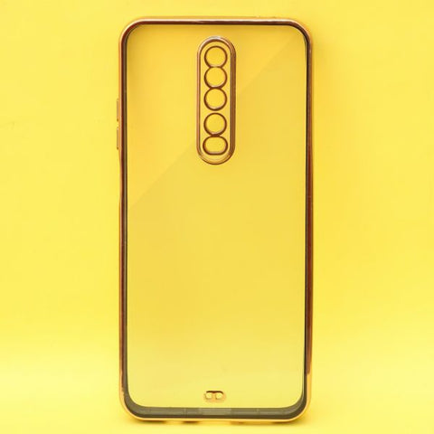 Black Electroplated Transparent Case for Poco X2 - The Hatke