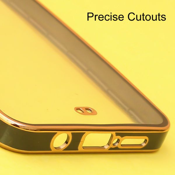 Black Electroplated Transparent Case for Poco X2 - The Hatke