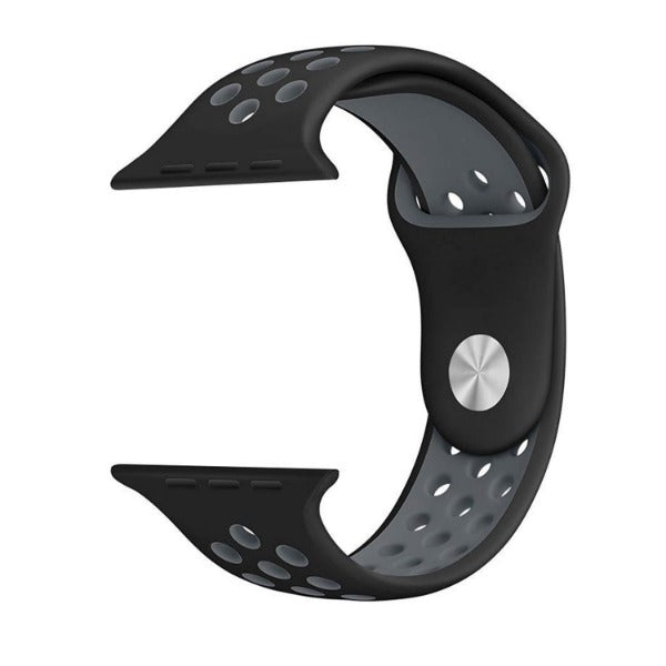 Black Grey Dotted Silicone Strap For Apple Iwatch (38mm/40mm) - The Hatke
