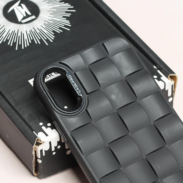 Black Grid silicone case for Apple iPhone X/XS - The Hatke