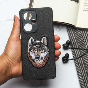 Black Leather Brown Fox Camera Ornamented for Oneplus Nord CE 3 Lite - The Hatke