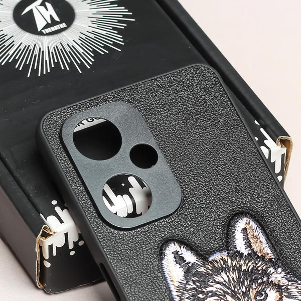 Black Leather Brown Fox Camera Ornamented for Oneplus Nord CE 3 Lite - The Hatke