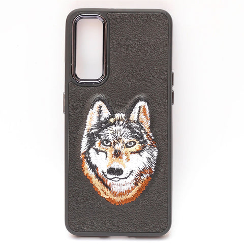 Black Leather Brown Fox Metal Ring Ornamented for Oneplus Nord - The Hatke