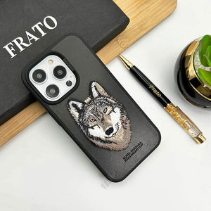 Black Leather Brown Fox Ornamented for Apple iPhone 11 Pro - The Hatke