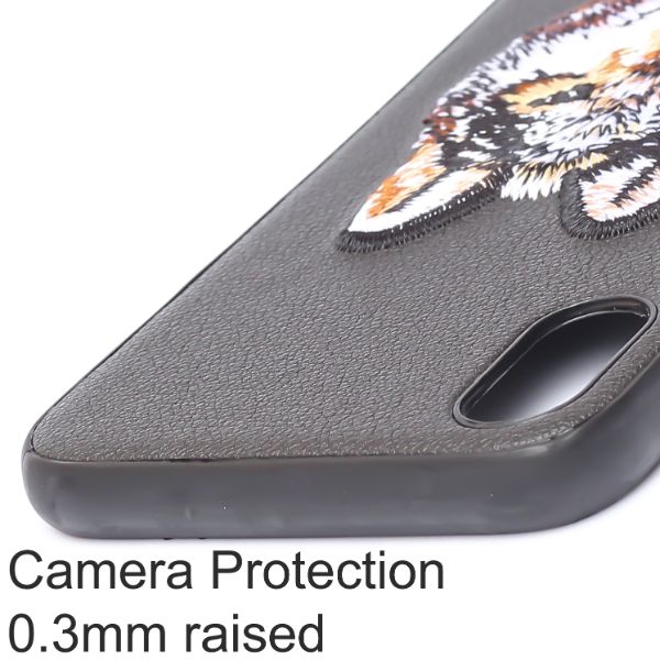 Black Leather Brown Fox Ornamented for Apple iPhone X/XS - The Hatke