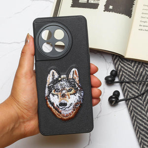 Black Leather Brown Fox Ornamented for Oneplus 11R - The Hatke