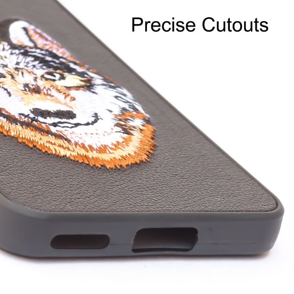 Black Leather Brown Fox Ornamented for Oneplus Nord 2T - The Hatke