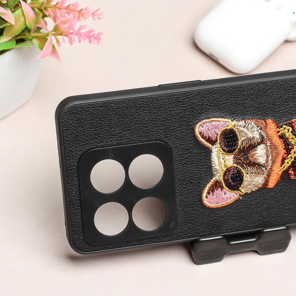 Black Leather Bulldog Camera Ornamented for Oneplus 10T - The Hatke