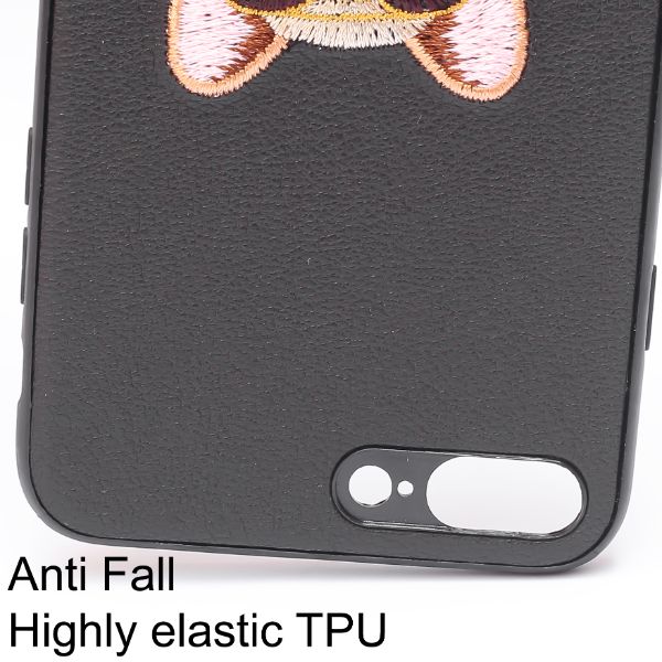 Black Leather Bulldog Ornamented for Apple Iphone 7 Plus - The Hatke