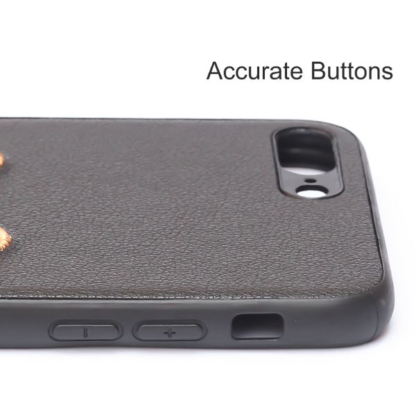 Black Leather Bulldog Ornamented for Apple Iphone 7 Plus - The Hatke