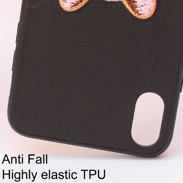 Black Leather Bulldog Ornamented for Apple Iphone X/xs - The Hatke