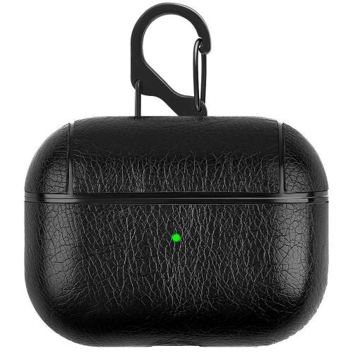 Black Leather Case For Apple Airpods Pro 2 - The Hatke