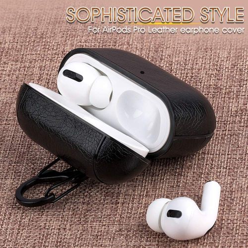 Black Leather Case For Apple Airpods Pro 2 - The Hatke
