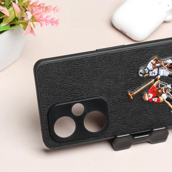 Black Leather Dual Horse Rider Camera Ornamented for Oneplus Nord CE 3 Lite - The Hatke